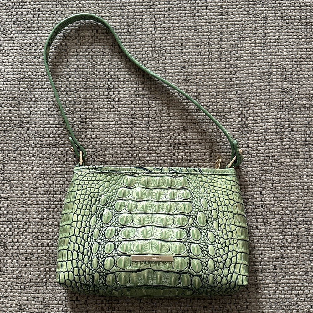 Brahmin Olive Embossed Shoulder Bag